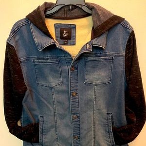 Hooded Black Jean Jacket